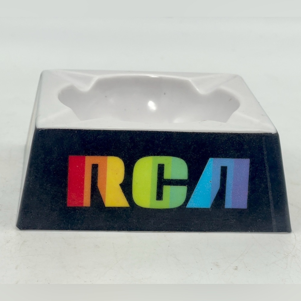 Vintage RCA Ornamin By Ornamold Ashtray | RCA rainbow ashtray